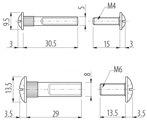 Стяжка GTV міжсекційна (d-6 мм, М4) (SZ-005-00-01)_02